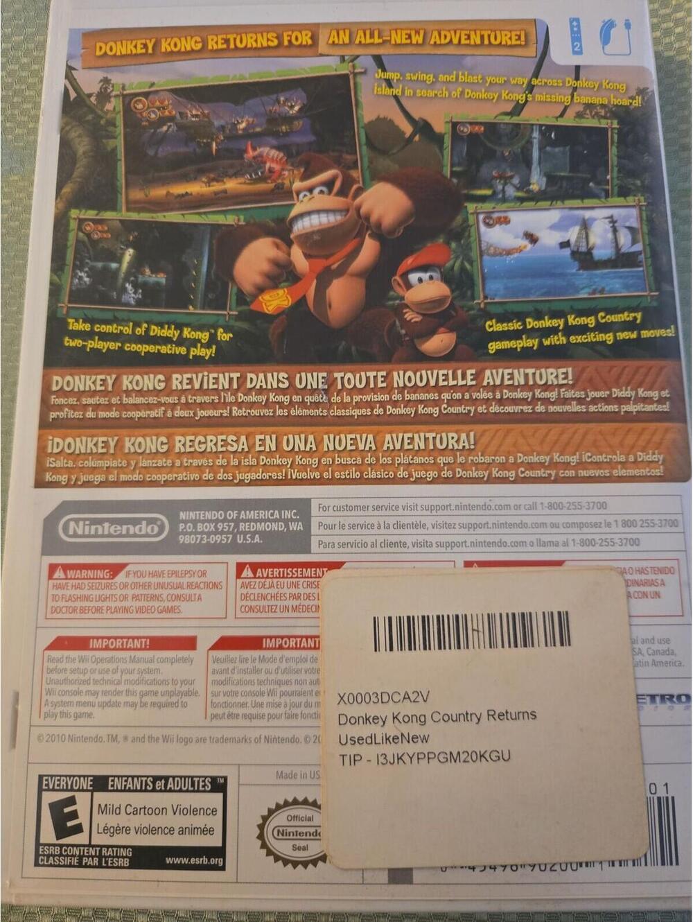 Donkey Kong Country Returns - Nintendo Wii (CIB) - Picture 4 of 4